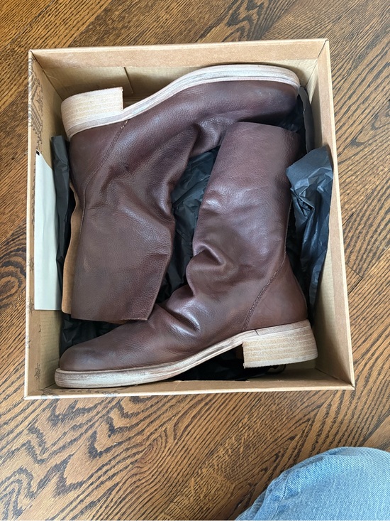 Free People Shoes - Free People Brown Leather Mid-Calf Boots